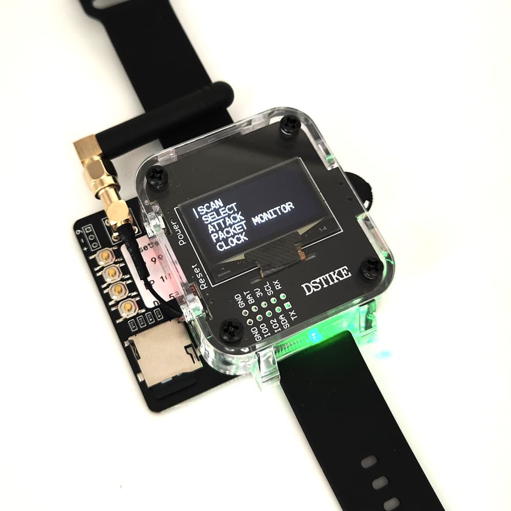 Deauther Watch Z | ESP8266+ATmega32u4 WiFi+BadUSB Hacker Watch