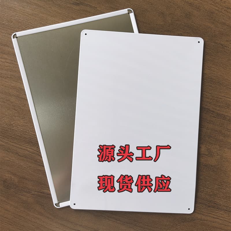 Manufacturer blank board tin painting white board European and American retro decorative tin painting available pictures blank board aluminum iron plate