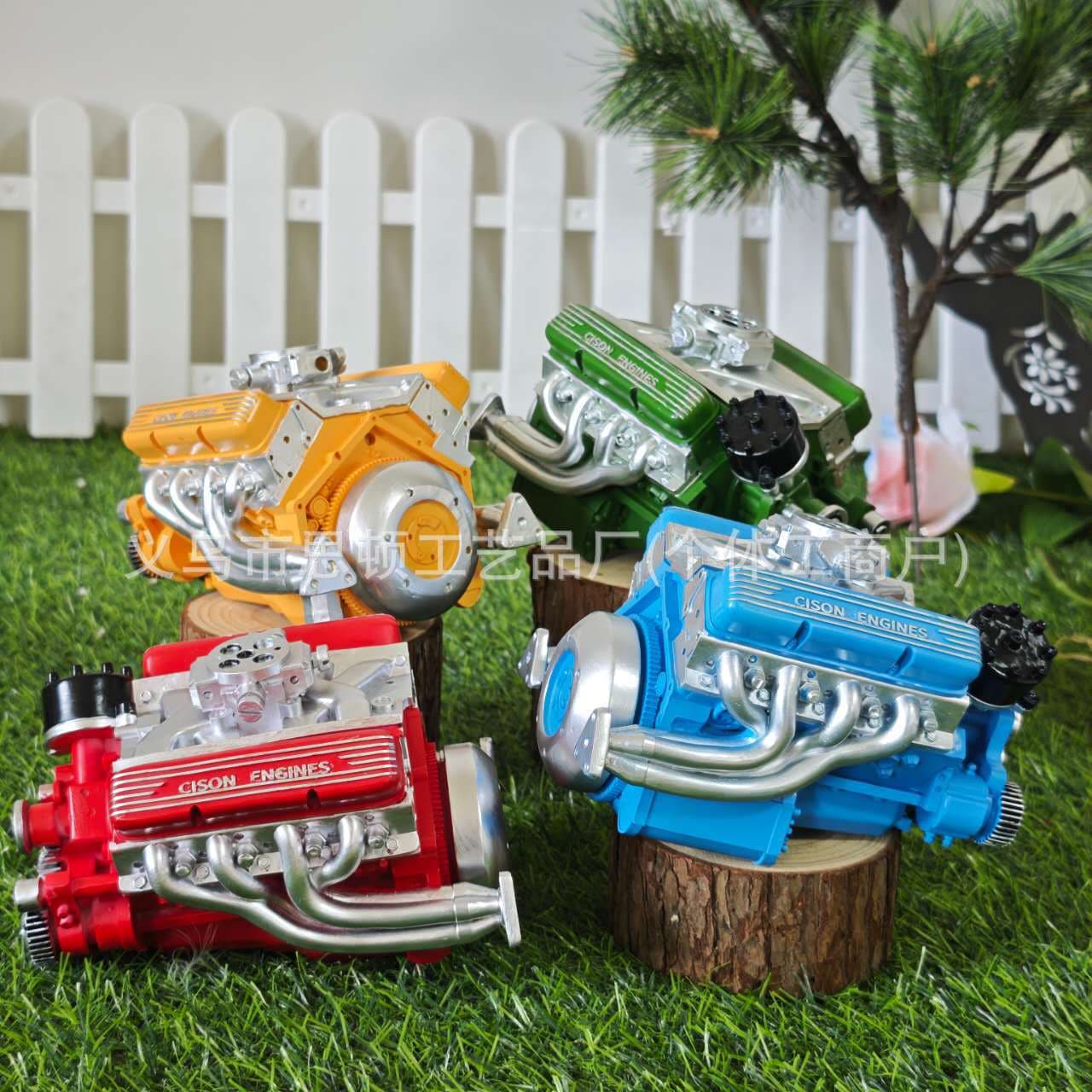 New Cross-Border V8 Engine Model Kit Resin Craft Ornament Overhead Valve Ornament