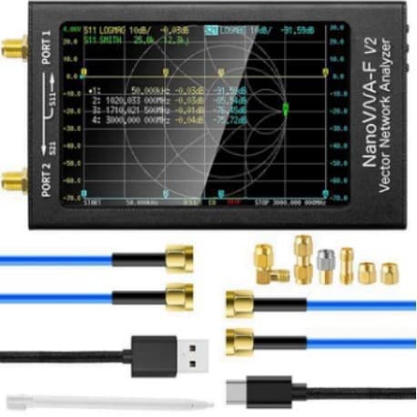 4.3-inch Vector Network Analyzer S-A-A-2 NanoVNA-F V2 Antenna Short Wave HF VHF UHF