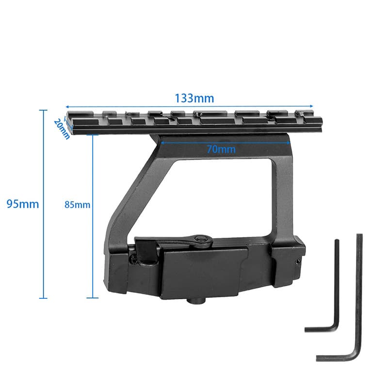 MST AK74U Scope Mount 20mm Rail AK47 Picatinny Side Rail Other