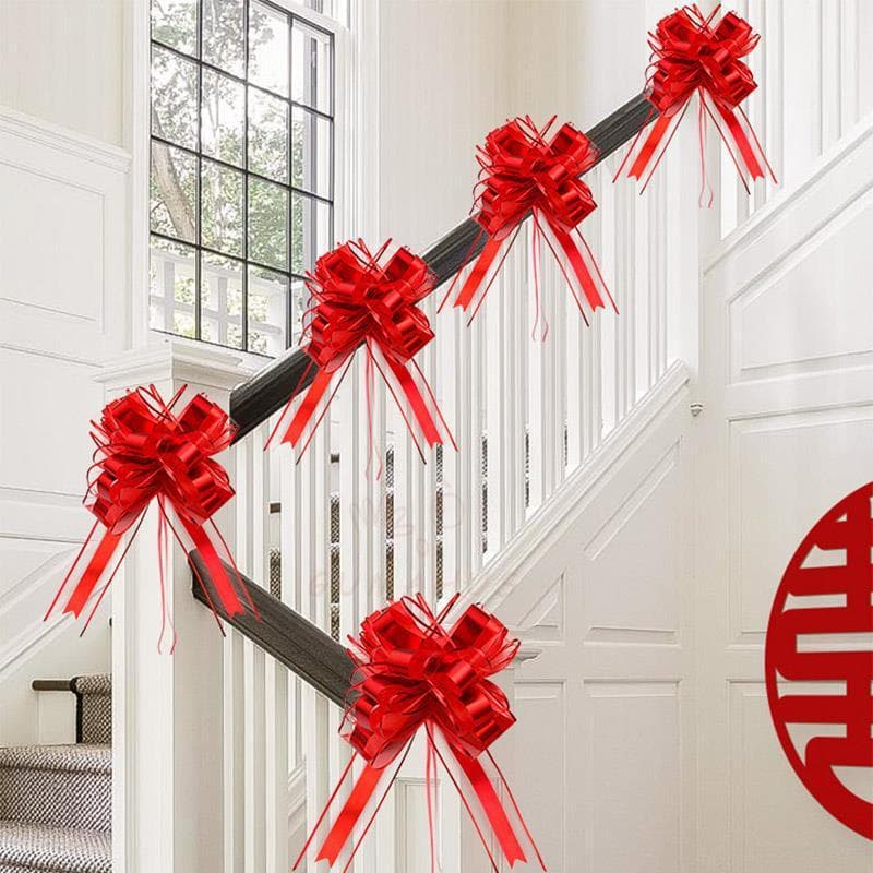Wedding stair handrail decoration lace flower pendant wedding room living room wedding decoration new house bow pendant