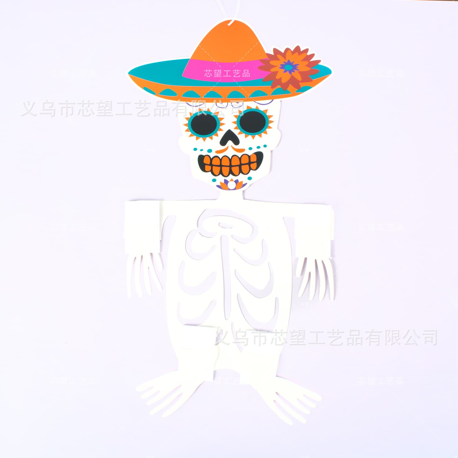 Halloween Skeleton Honeycomb Decoration Hanging Ornament Festival Series Day of the Dead Theme Party Hanging Decoration