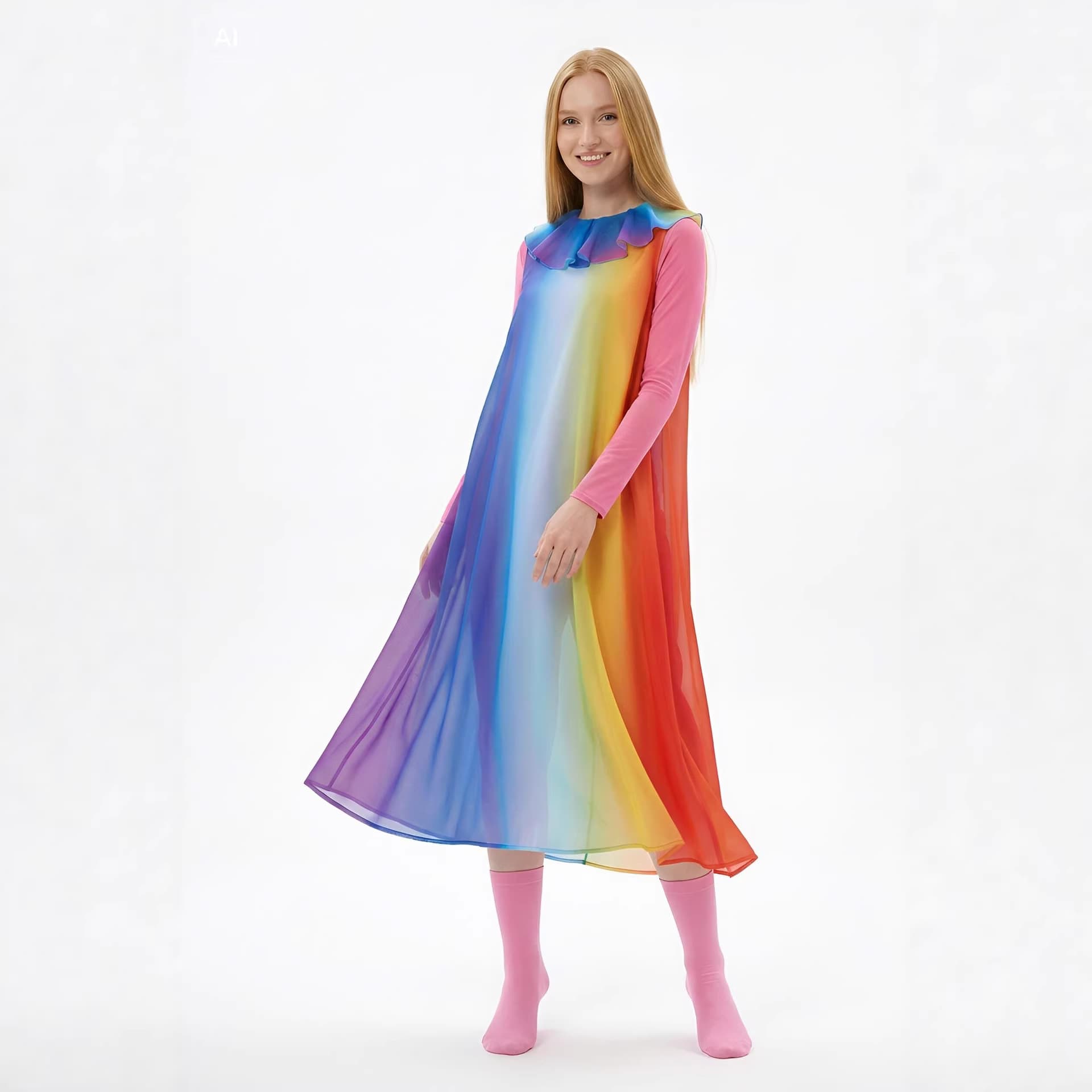 Cross-border Trade Time Travel Cosplay Costume Alcor Rainbow Spacesuit Cosplay Anime Stage Performance Outfit