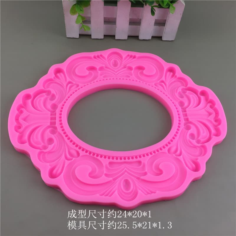 European Style Large Frame Silicone Mold for Chocolate, Fondant, Aromatherapy, Plaster, Candle, and Resin 3D Edge Decoration Tool