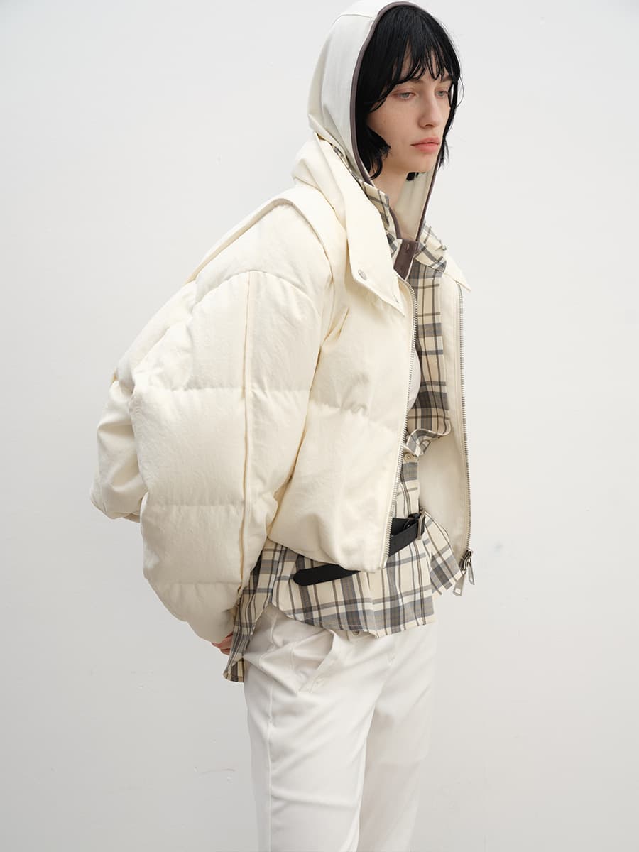 [Special Price, Non-Refundable] Xiuxixi Winter Simple Slim Short Jacket Duck Down Coat Women's Top 9589