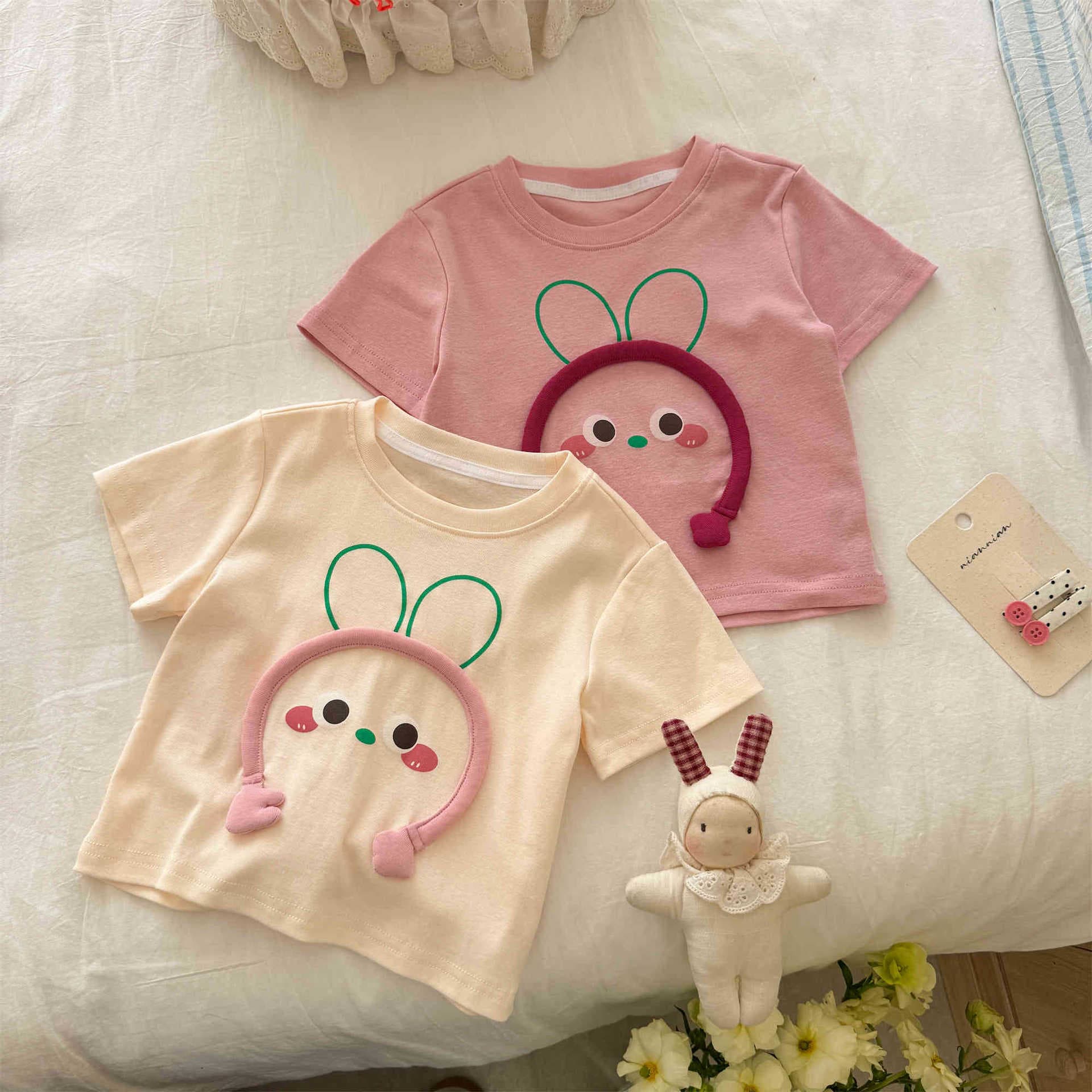 Sweet girls short-sleeved T-shirt 2026 new little girl summer children's clothing top baby super good-looking summer T-shirt