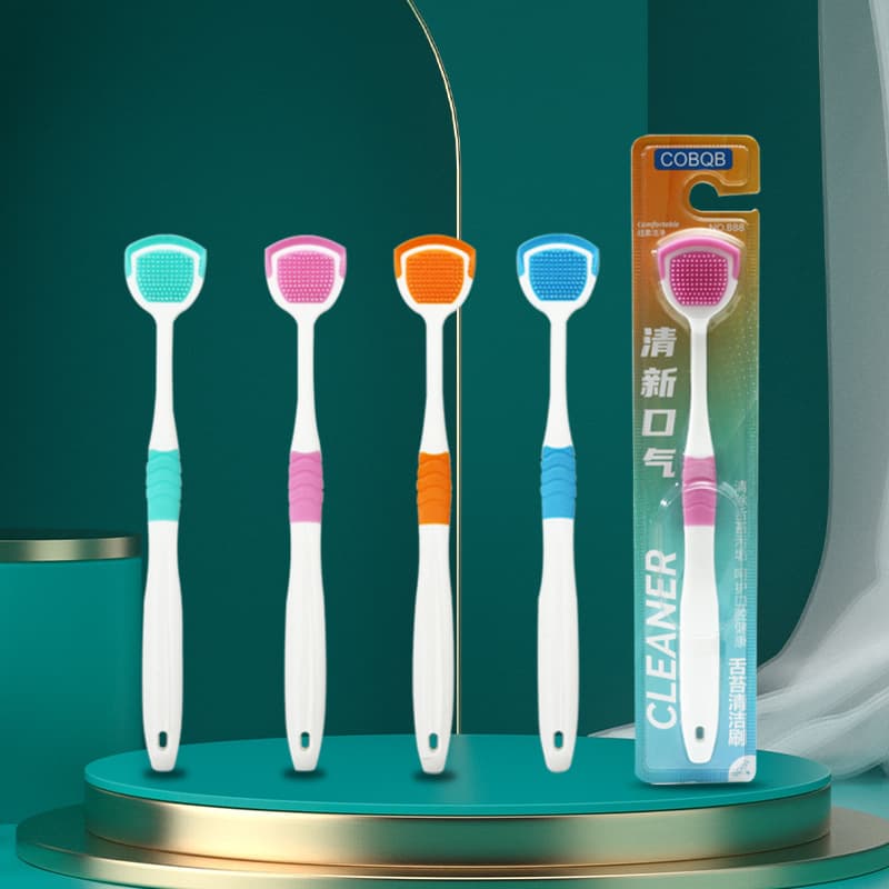 Tongue Cleaner Scraper Multifunctional Tongue Scraper Silicone Dual-Effect Tongue Cleaning Brush