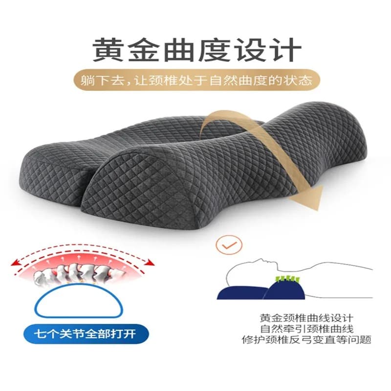 Orthopedic Cervical Pillow Memory Foam Pillow for Neck Support, Anti-Snoring Pillow for Correcting Posture, Adult Side Sleeper Pillow