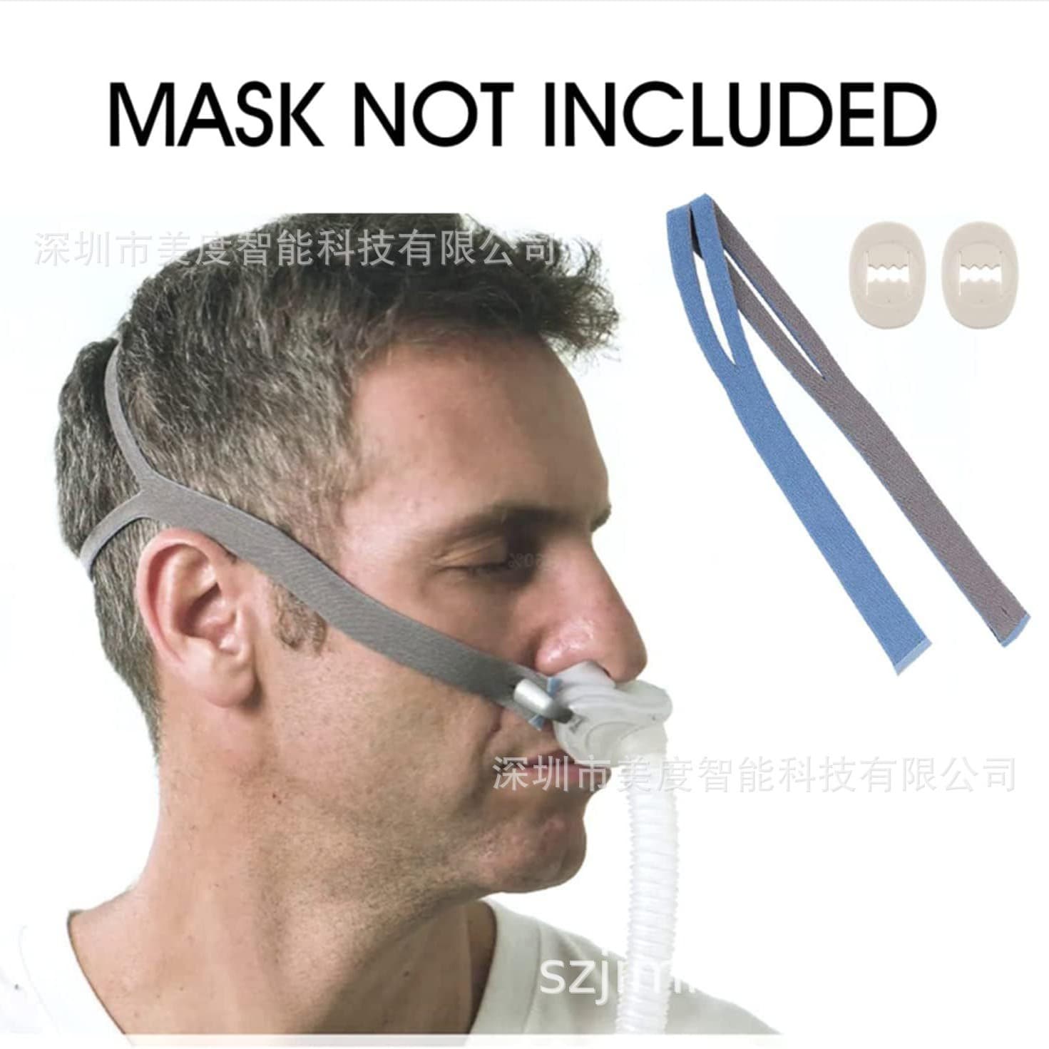 Compatible Resmed Airfit P10 Headgear Replacement CPAP Headgear Elastic Nasal Pillow Ventilator Mask Accessories