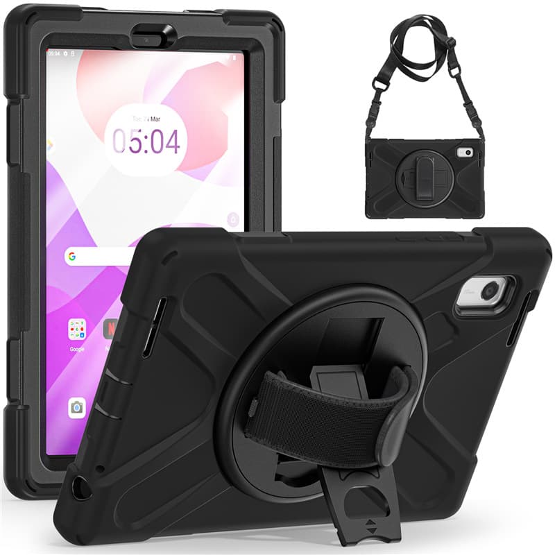 Compatible with Lenovo M9 Tablet Case 2023, Lenovo M8 Gen4 Shoulder Strap Hand Strap Silicone Shockproof Stand Cover