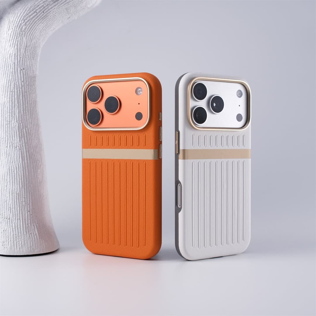 Compatible with Apple 18 Pro Max Luggage Corrugated Frosted MagSafe Phone Case iPhone 17 Full Coverage Creative Drop-Resistant