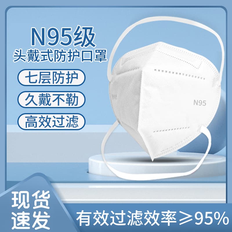 Head-mounted N95 Mask 3D Breathable Dustproof Industrial Dust Disposable N95 Dust Mask Wholesale