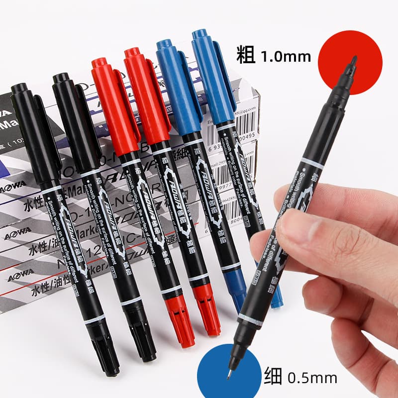Mini Dual-Tip Marker Pen, Waterproof Quick-Dry Colored Drawing Pen for Students, Hand Journal, Art Sketching