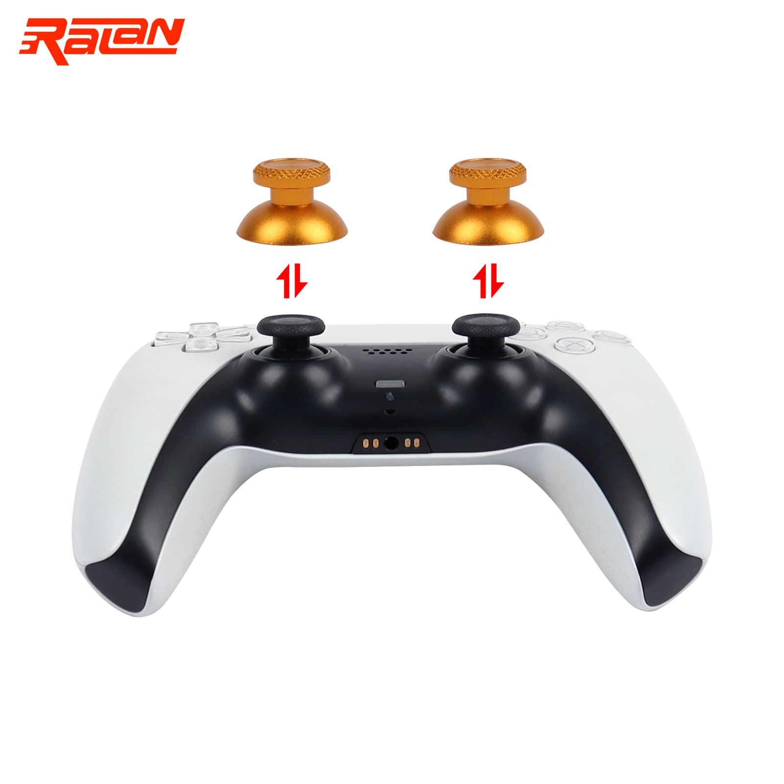 PS5 Controller Metal Thumbstick Caps 3D Stick Aluminum Alloy Metal Caps PS5 Colorful Directional Joystick Protective Button Caps
