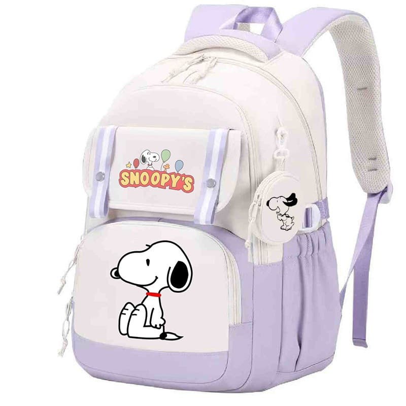 European and American Cartoon Snoopy Children's School Bag Cute Cartoon Print Campus Korean Version Lightweight Backpack for Primary and Secondary School Students