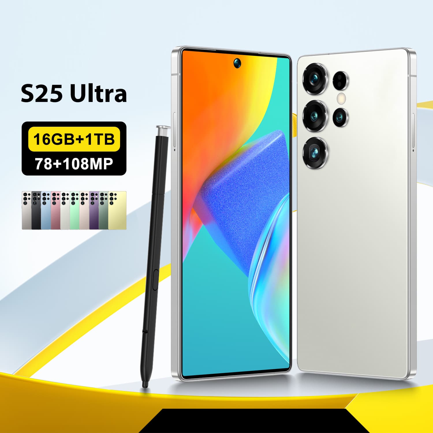 Cross-border S25 Ultra built-in stylus smart all-in-one phone for export, true 4G, true punch-hole 7.3-inch large screen