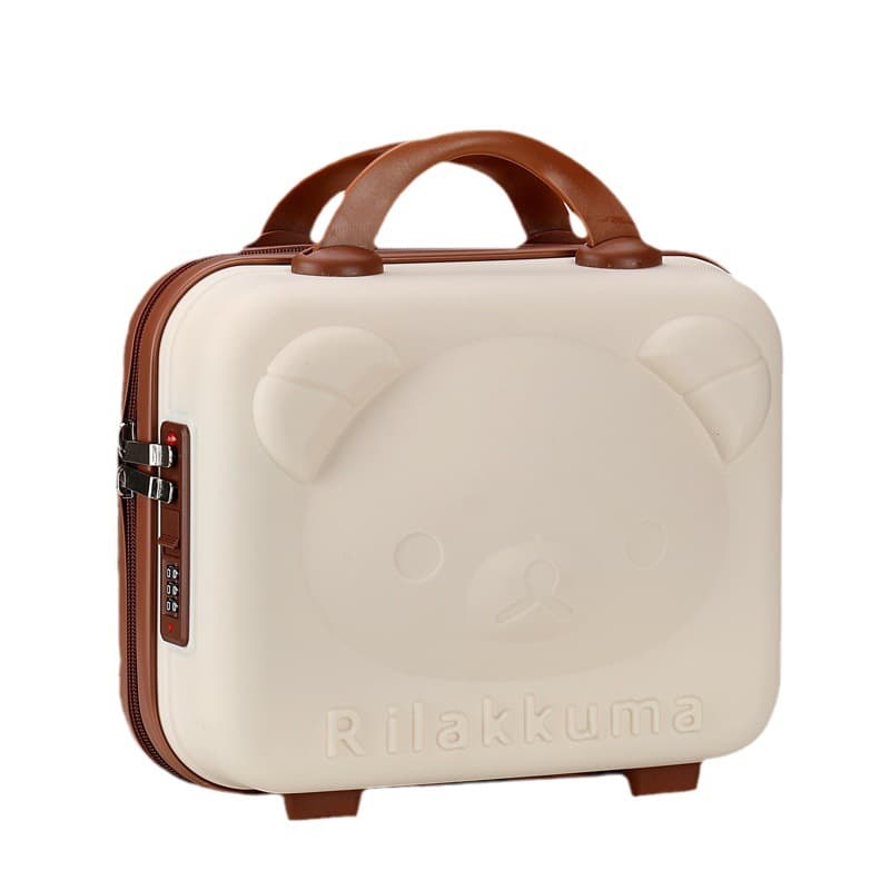 14-inch Cartoon Cute Password Trolley Cosmetic Mini Suitcase, Portable Gift Mini Storage Box