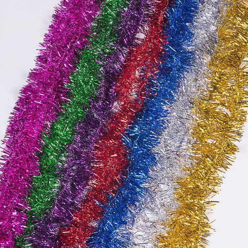 Wholesale Christmas and New Year's double-layered encrypted seven-color frilly ribbons, wedding and holiday celebration decorations and supplies.