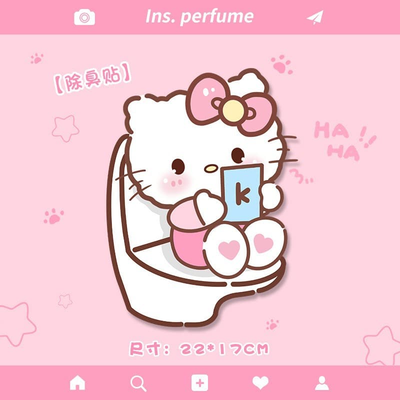 Wholesale bathroom toilet fragrance stickers, self-adhesive cute scented stickers for odor removal, felt fragrance stickers