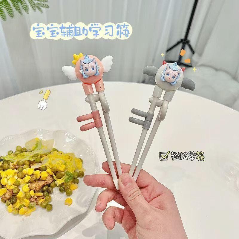 Nezha Children's Training Chopsticks, Learning Chopsticks for Kids Ages 2-6, Baby Special Chopsticks, Children's Assisted Training Practice Chopsticks