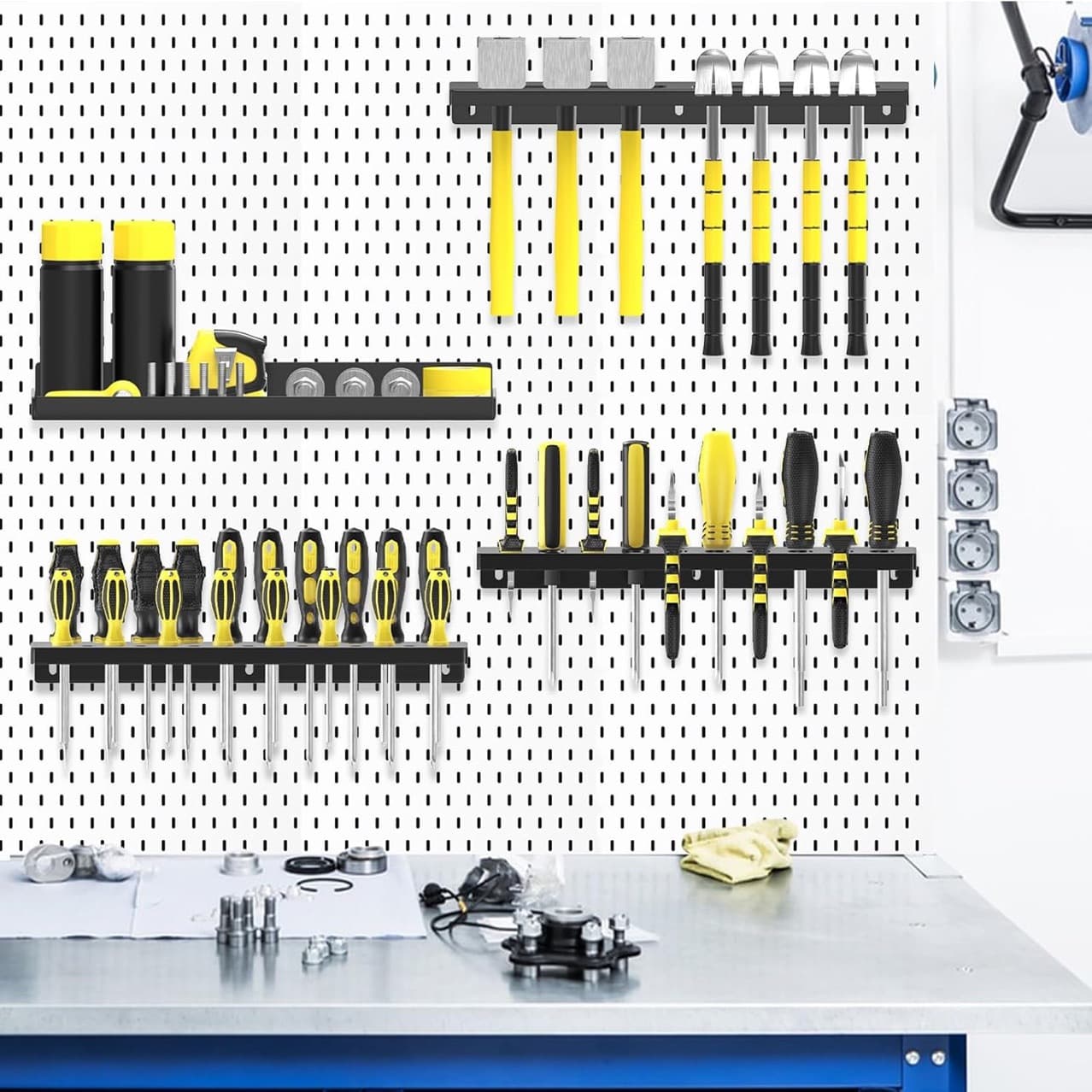 Wall-mounted Hardware Tool Storage Rack, Iron Screwdriver Holder, Wall-mounted Screwdriver Storage Rack