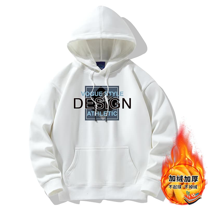 400g Drop Shoulder Winter Fleece Lined Thickened Hoodie Men's Hooded Plus Size Warm Hoodie Coat Couple Style