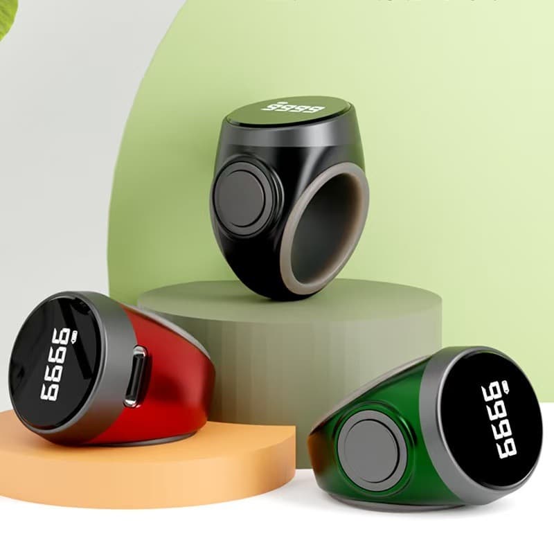 Smart ring counter, time reminder alarm clock, outdoor electronic device, APP-controlled finger counter