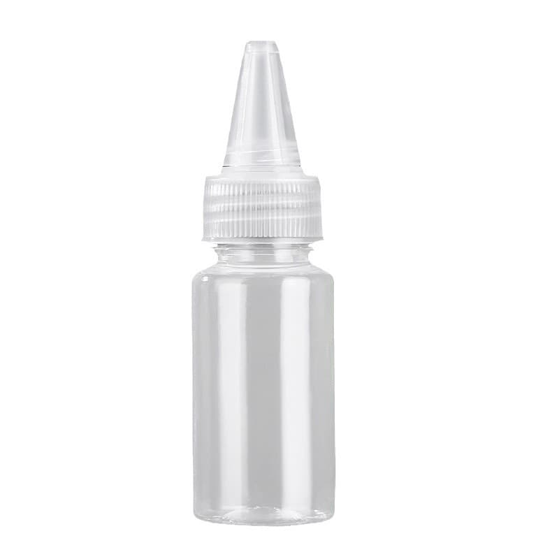 Wholesale 30 50 100 200ml Transparent Pointed Bottle PET Pigment Dispensing Plastic Bottle Lotion Squeeze Bottle