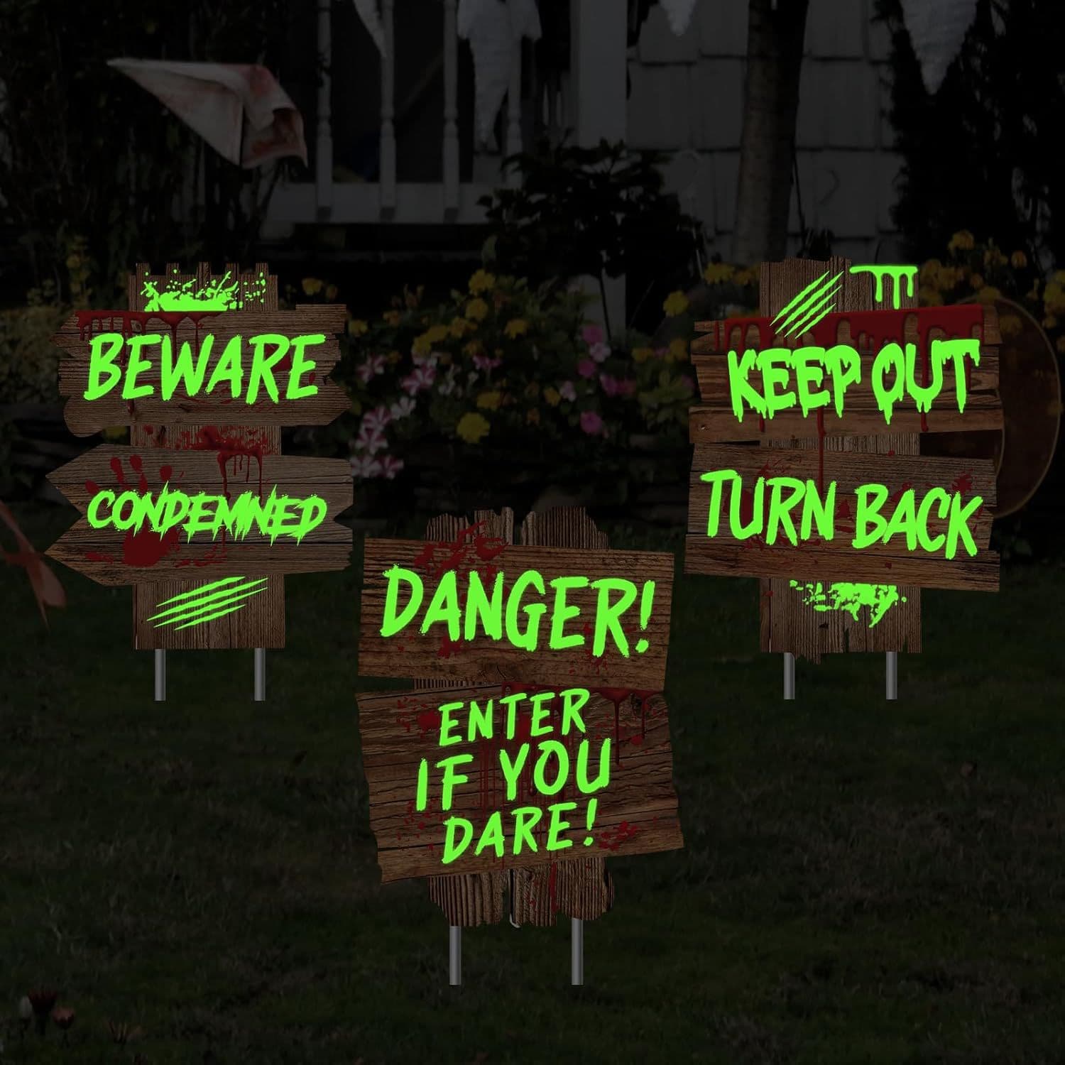 Halloween Cemetery Tombstone Zombie Glow in the Dark Creepy Halloween Decoration Supplies