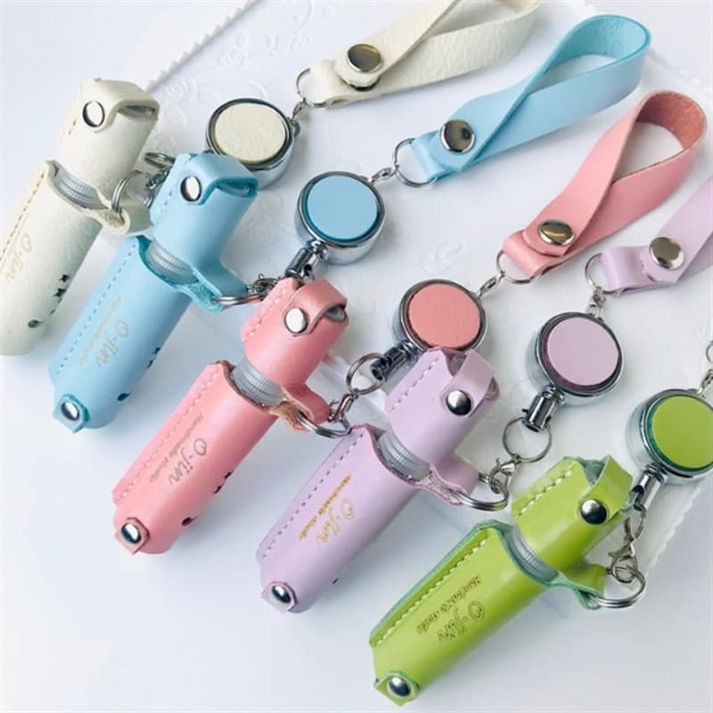 Creative retractable pull-tab bottle sleeve, PU leather fragrance spray bottle protective sleeve, perfume bottle storage sleeve