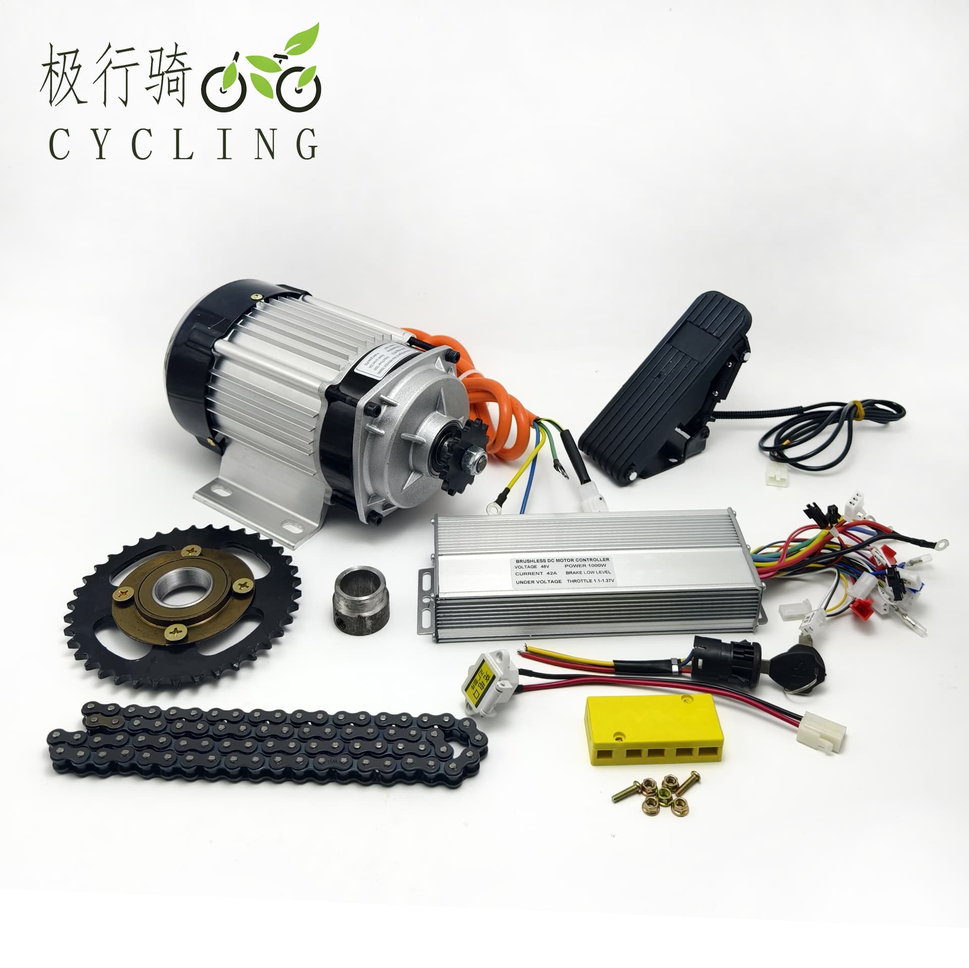 Change manpower cross-border electric vehicle tricycle brushless motor 1000W48V kit booster motor kit wholesale