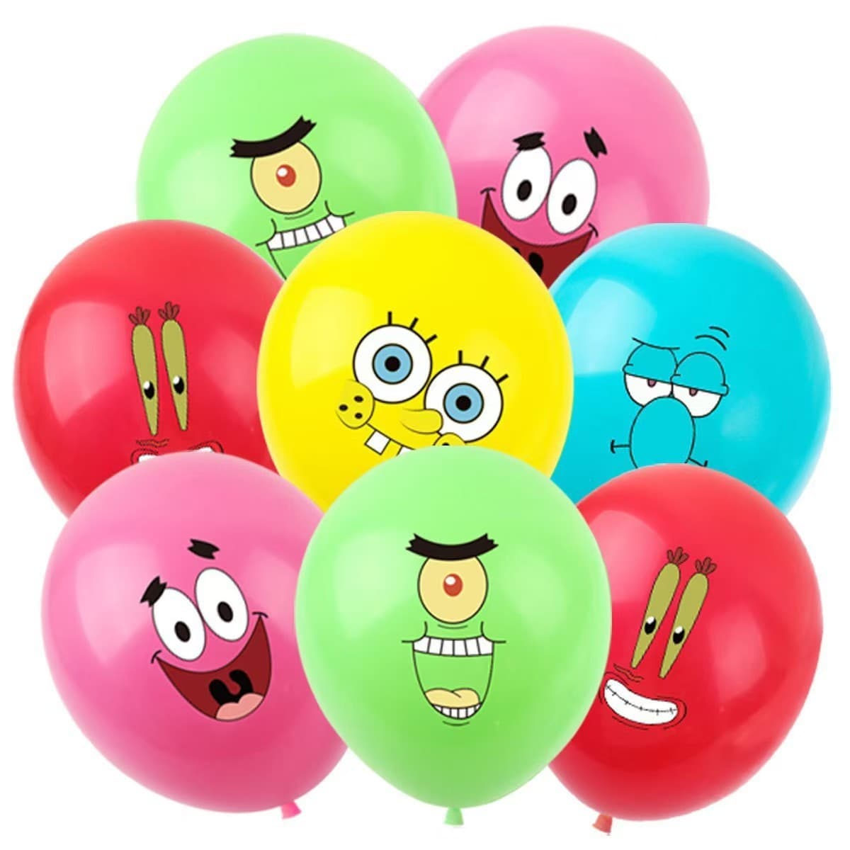 SpongeBob Kids Cartoon Birthday Party Decoration Mr. Krabs Patrick Star 12-Inch Latex Balloons