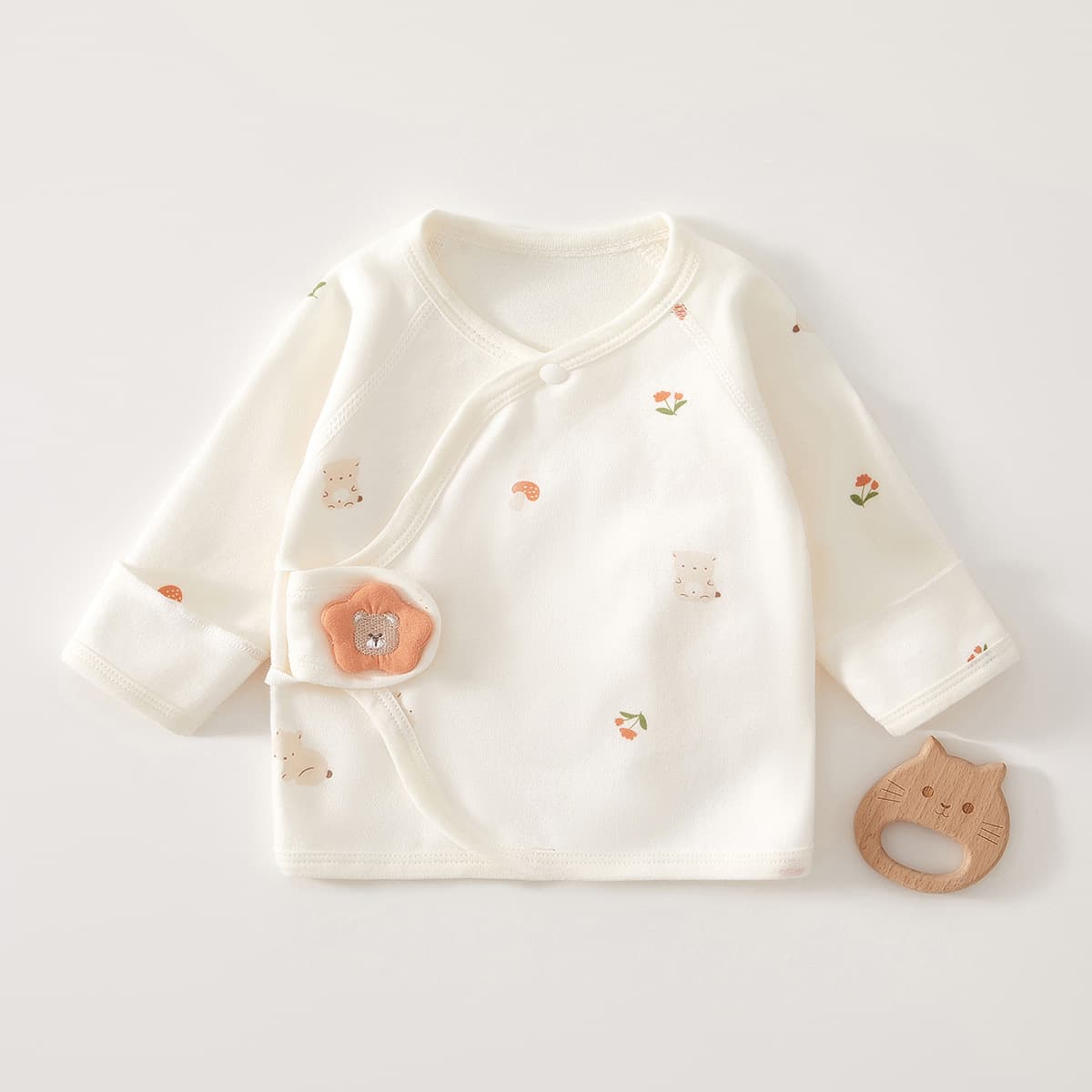 Newborn Half-Back Top 0-3 Months Baby Spring/Autumn Infant Clothes Baby Monk Robe A-Class Pure Cotton
