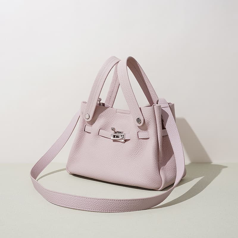 Genuine Leather Women's Bag Source Factory Soft Kelly Grocery Bag Vintage Style Handheld Crossbody Bag Exclusive for Cross-Border E-commerce