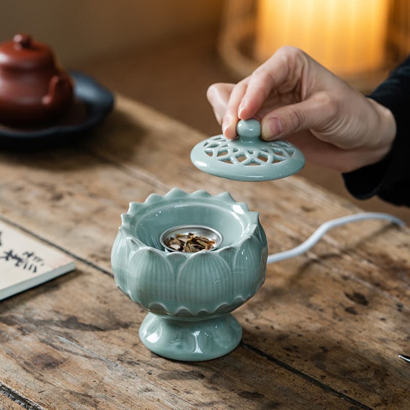 High-Temperature Electric Incense Burner, Electric Censer, Electronic Aromatherapy Burner, Dry-Burn Safe, Home Sandalwood Electric Burner, 520°C