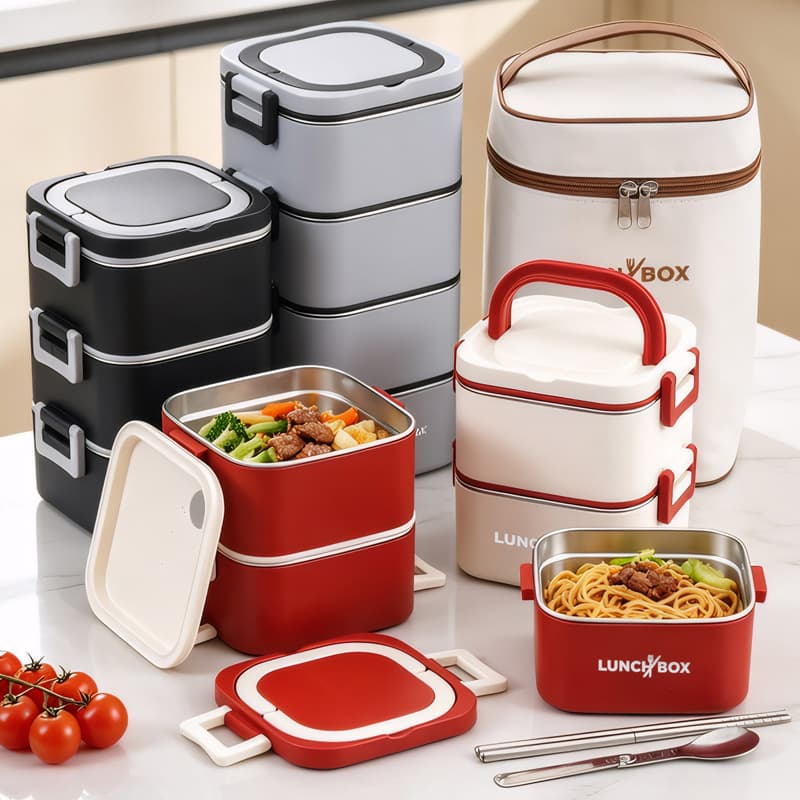 316 stainless steel insulated lunch box for office workers, lunch box, lunch box, microwaveable lunch box