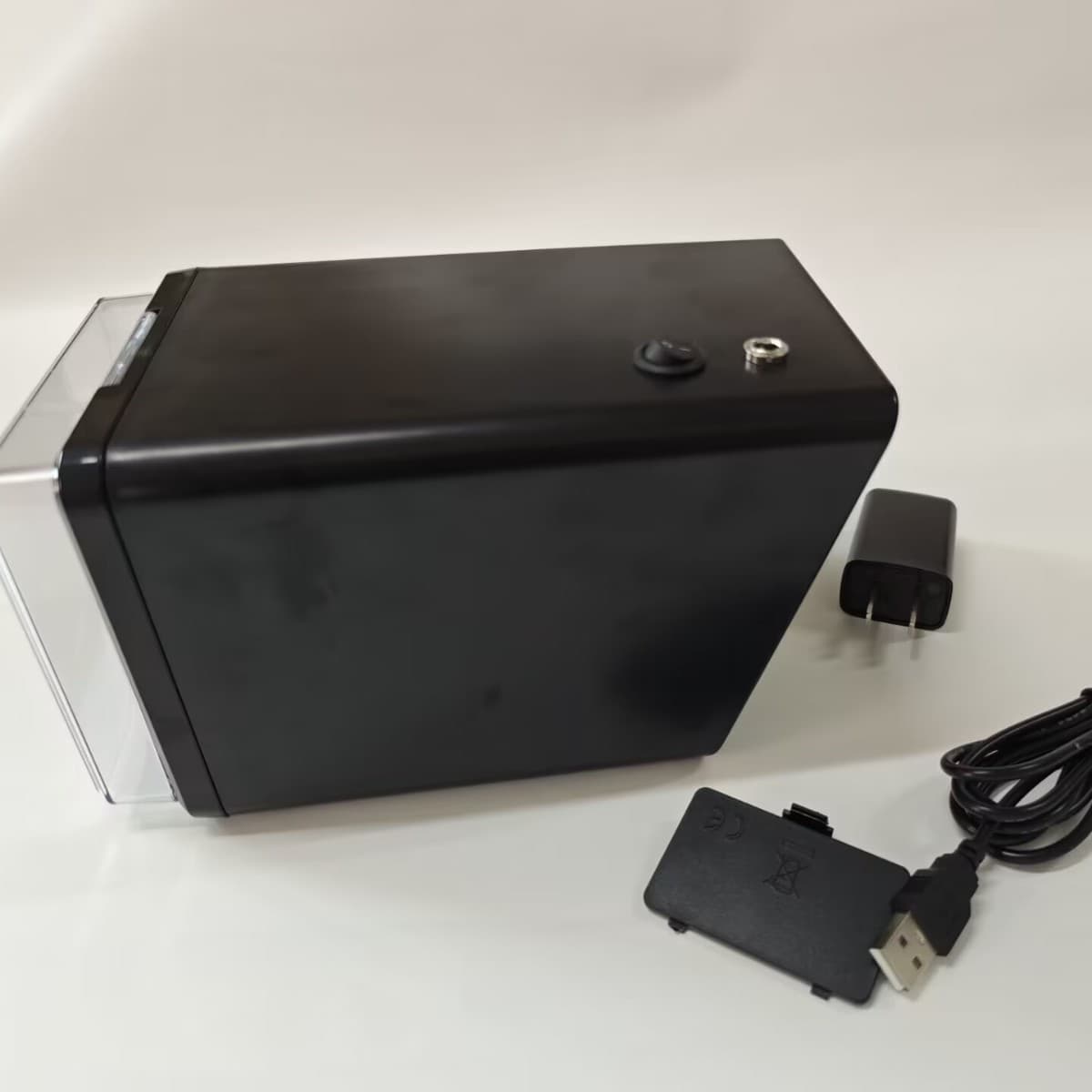 Watch Winder Mechanical Watch Storage Box 1-Slot Open-Cover Auto-Stop Model