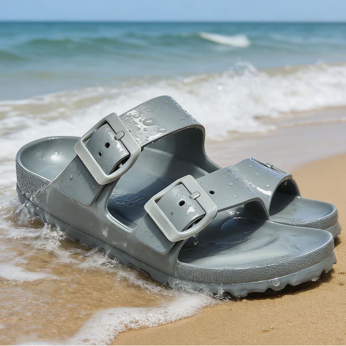 Beckon EVA double-breasted sandals and slippers for couples, spring and summer casual non-slip waterproof beach slippers