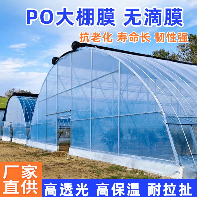 Custom Greenhouse Plastic Film PO Film Anti-Aging Agricultural Farming Vegetable Insulation Thickened Drip-Free PE Film