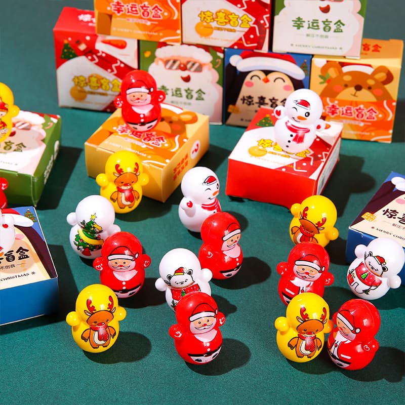 Christmas Roly-Poly Blind Box Student Surprise Raffle Points Exchange Gifts Elementary School Unpacking Fun Toys Small Prizes
