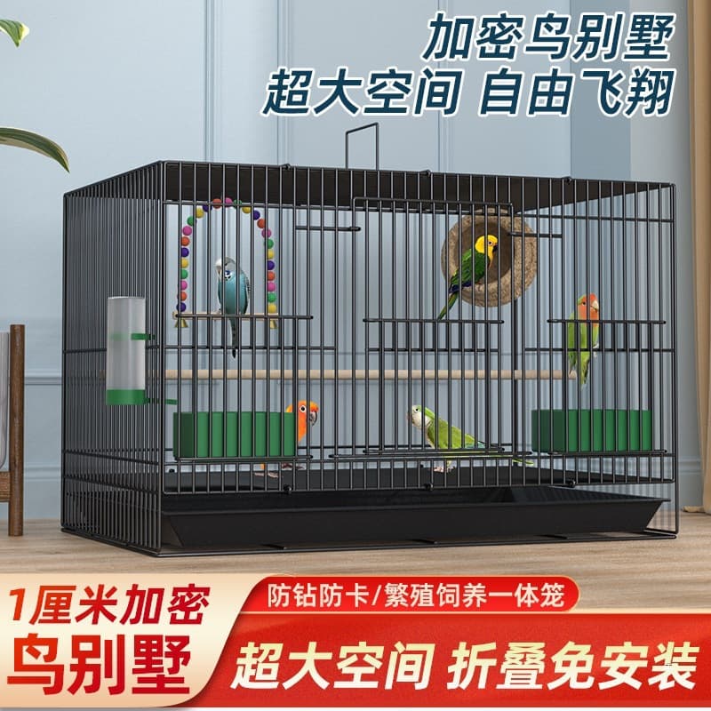 Cross-border Metal Bird Cage Large Budgie Parakeet Cage Myna Lovebird Cockatiel Cage Pigeon Cage