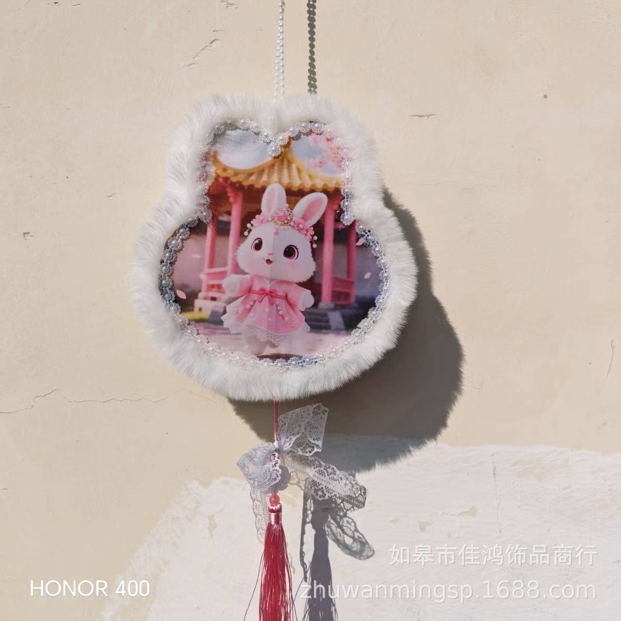 Traditional handmade lanterns Spring Festival Lantern Festival Mid-Autumn Festival hand-made luminous fur-eared rabbit flower lanterns finished products wholesale