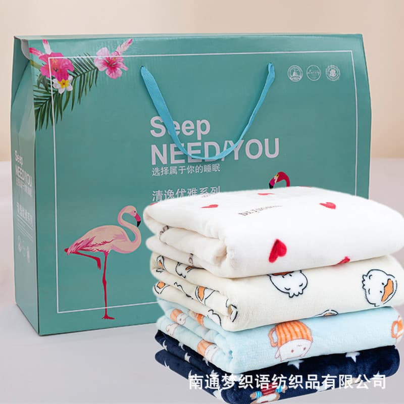 Flannel Blanket Thick Coral Fleece Pet Blanket Knee Blanket Flannel Sales Gift Blanket Wholesale Customizable