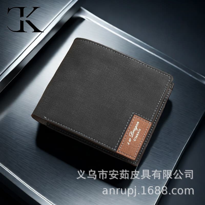 Carrken/Kyle Kenen Men's Wallet Short Retro Pu Leather Wallet Thin Fashion Leather Bag Ready for Sale