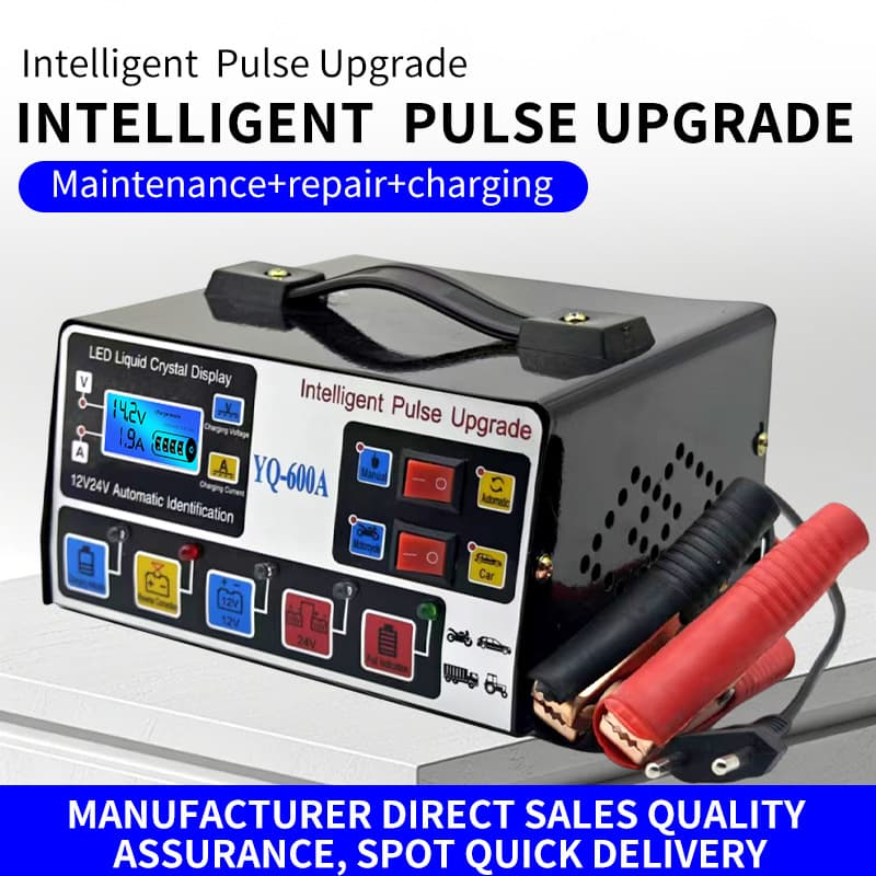 Car Battery Charger 12V 24V Full Auto Stop Smart Pure Copper High Power Battery Charger