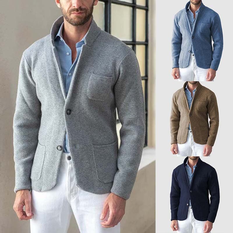 2026 Cross-Border European and American Autumn and Winter New Men's Small Suit Jacket, Stand Collar Slim Fit Casual Fashion Men's Coat