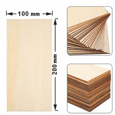 20*10CM log right-angled rectangular wood chips 2mm thick wooden plywood wood chips