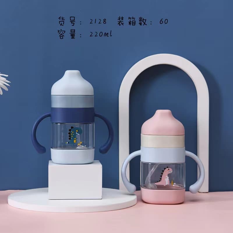 New Infant Training Duckbill Cup, Drop-resistant Straw Cup, High-design Cartoon Cute Bottle, Leak-proof