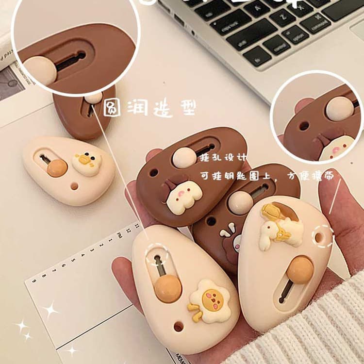 Cute Mini Utility Knife Small Unpacking Knife Portable High-Aesthetic Handcraft Knife for Opening Boxes